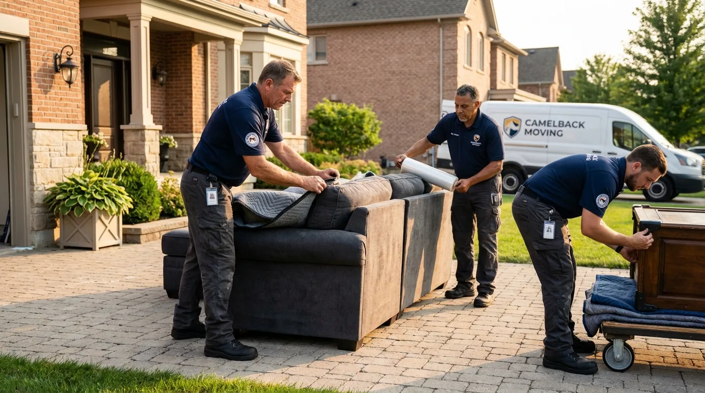 Large estate moving crew wrapping furniture in Gold Bar, WA